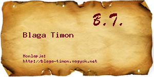 Blaga Timon névjegykártya